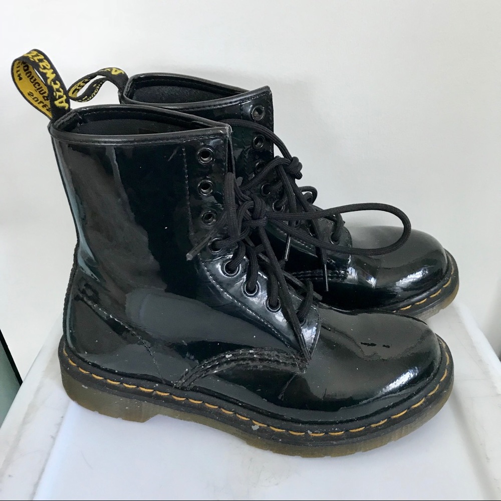 Women’s black leather Doc Martens